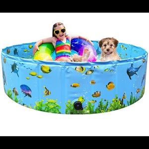 Foldable Hard Plastic Swimming Bath PVC Pet Pool